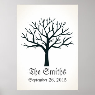 Livre d'or du Mariage de l'arbre d'empreintes digi