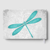 Livre d'or du Mariage de libellules turquoises (Verso)