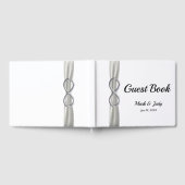 Livre d'or du Mariage de ruban blanc Silver Infini (Complet)