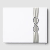 Livre d'or du Mariage de ruban blanc Silver Infini (Verso)