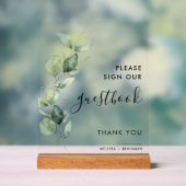 Livre d'or du Mariage de script Eucalyptus Botaniq (Neutre)