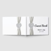 Livre d'or du Mariage du coeur de diamant blanc (Complet)