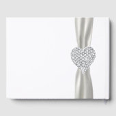 Livre d'or du Mariage du coeur de diamant blanc (Verso)