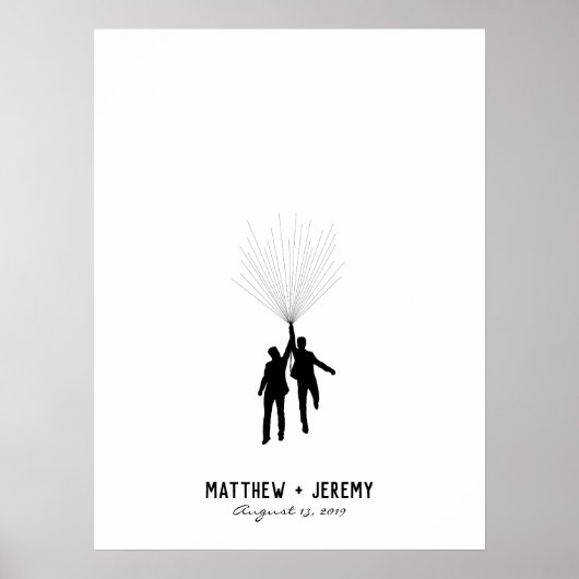 Livre d'or du mariage Fingerprint Balloon (Devant)