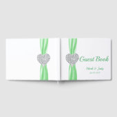 Livre d'or du Mariage Green Diamond Heart (Complet)