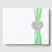 Livre d'or du Mariage Green Diamond Heart (Verso)