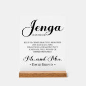 Livre d'or du Mariage Jenga Script en gras (Recto)