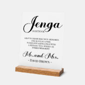 Livre d'or du Mariage Jenga Script en gras (Angle)