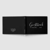 Livre d'or du Mariage noir | Élégant minimal simpl (Complet)