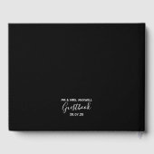 Livre d'or du Mariage noir | Élégant minimal simpl (Verso)