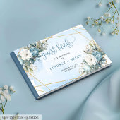 Livre d'or du Mariage Pastel Blue Peonies