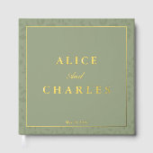 Livre d'or du mariage vert Sage (Recto)
