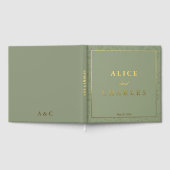 Livre d'or du mariage vert Sage (Complet)