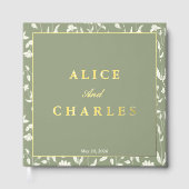 Livre d'or du mariage vert Sage (Recto)