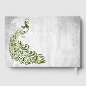 Livre d'or du Mariage Vin Peacock Green Leaf (Verso)