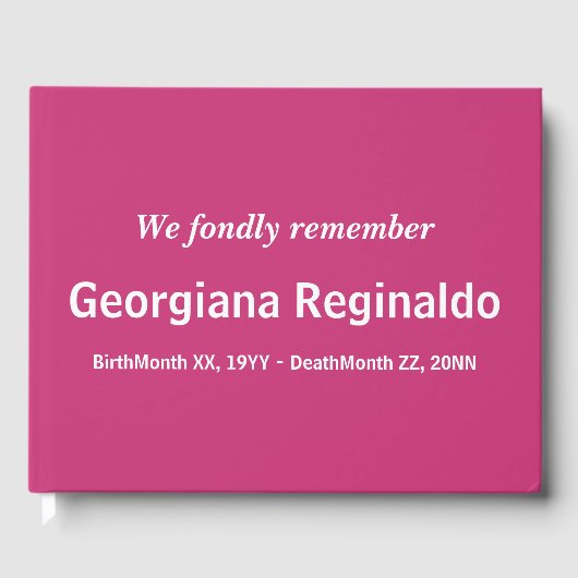 Livre d'or du Mémorial conservateur (Recto)