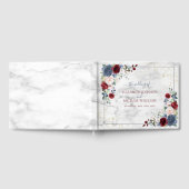 Livre D'or Dusty Blue Bourgogne Blush Gold FlorMariage (Complet)