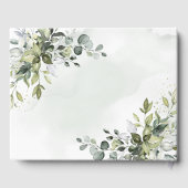 Livre D'or Dusty Blue Eucalyptus Vert Mariage Succulent (Verso)