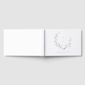 Livre D'or Dusty Blue Fleur sauvage Rustic Boho Mariage Monog (Complet)