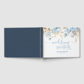 Livre D'or Dusty Blue Floral 2 Mariage or (Complet)