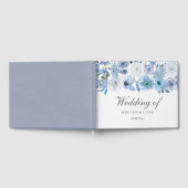 Livre D'or Dusty Blue Floral Mariage (Complet)