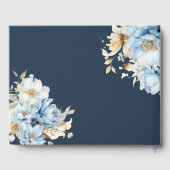 Livre D'or Dusty Blue Floral Mariage or (Verso)
