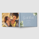 Livre D'or Dusty Blue Greenery Floral Photo Wedding (Complet)