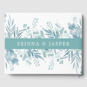 Livre D'or Dusty Blue Greenery Wild Meadow Mariage (Verso)