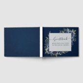 Livre D'or Dusty Blue Navy Champagne Mariage d'ivoire (Complet)