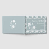 Livre D'or Dusty Blue Rose Wedding Guest Book (Complet)