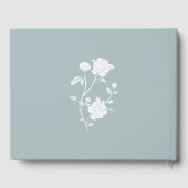 Livre D'or Dusty Blue Rose Wedding Guest Book (Verso)