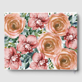 Livre D'or Dusty Orange Rose Vin Rouge Orchidées Floral Maria (Verso)