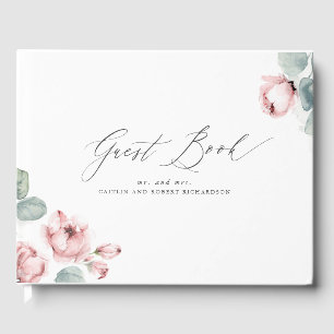 Livre D'or Dusty Rose Floral Élégant Mariage