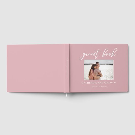 Livre D'or Dusty Rose rose Mariage Couple Photo (Complet)
