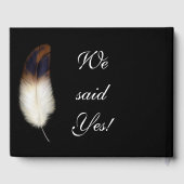 Livre D'or Eagle Feather Native American Mariage Black Party (Verso)