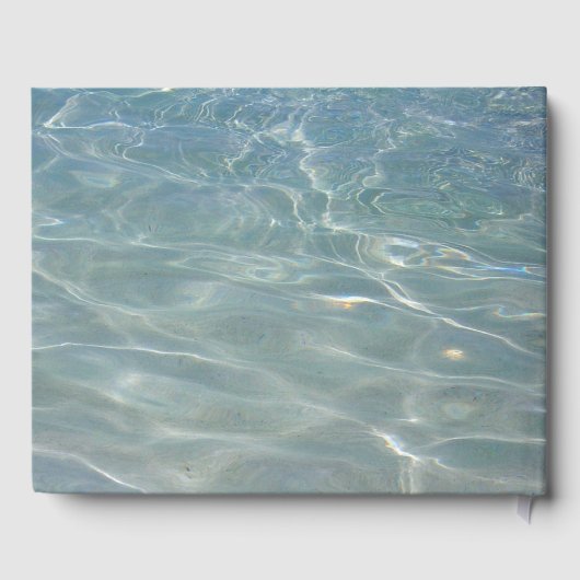 Livre D'or Eau des Caraïbes Bleu Abstrait Nature (Verso)