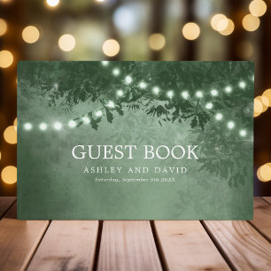 Livre D'or Éclairage de Noël Rustique en Guirlande de Lumière