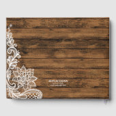 Livre D'or Éclairages à cordes Bois et dentelle | MARIAGE (Verso)