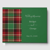 Livre D'or écossais écossais vert Mariage Tartan (Recto)