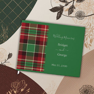 Livre D'or écossais écossais vert Mariage Tartan