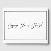 Livre D'or Écriture calligraphique élégante noir et blanc   (Verso)