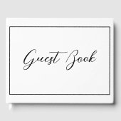 Livre D'or Écriture calligraphique élégante noir et blanc   (Recto)