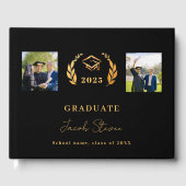 Livre D'or Écriture de nom d'or noir (Recto)