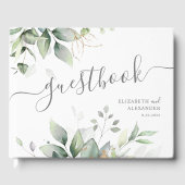 Livre D'or Eeucalyptus Airy et mariage de verdure dorée (Recto)