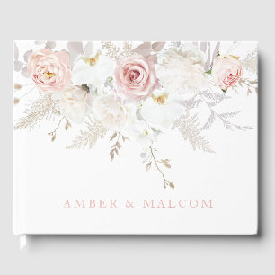 Livre D'or Elégance magnifique : Blush & White Floral Mariage