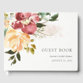 Livre D'or Élégance rustique | Aquarelle florale (Recto)