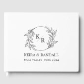 Livre D'or Elégance rustique : Floral naturel et typographie (Recto)