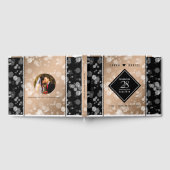 Livre D'or Élégant 28ème anniversaire de Mariage de lin (Complet)