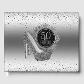 Livre D'or Elégant 50e anniversaire 50 & Fabulous Black Silve (Recto)