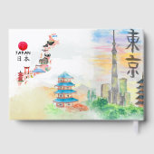 Livre D'or Elégant aquarelle Mariage d'illustration du lieu (Verso)